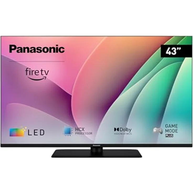 Panasonic TV-43W80AEZ, W80 Serie 43 Zoll 4K Ultra HD LED Smart TV, 2024, Fire TV, Dolby Vision & Atmos, Game Mode Plus, Alexa Sprachsteuerung, Airplay, Schwarz – Bild 1