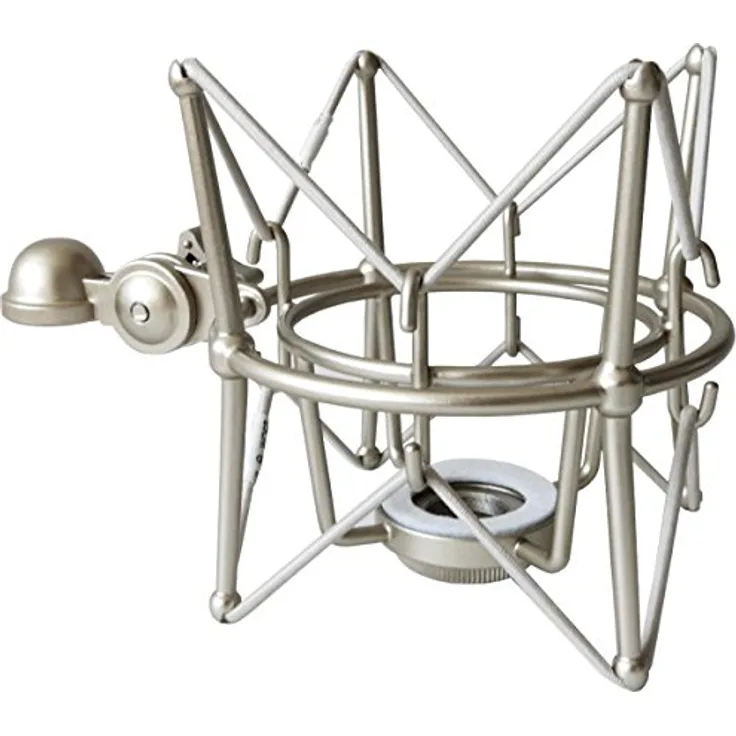 keepdrum MS090 Silver Mikrofon-Spinne elastische Halterung für Rode Mikrofone NT1-A Podcaster Procaster