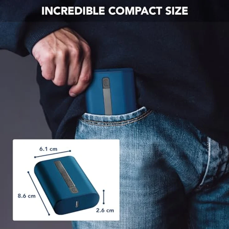 Cellularline Powerbank THUNDER 10000 mAh, blau – Bild 3
