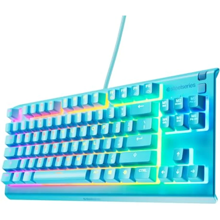 SteelSeries Apex 3 TKL, Kompakte Gaming-Tastatur mit flüsterleisen mechanischen Tasten, anpassbarer RGB-Beleuchtung und Multimedia-Steuerung – Bild 1