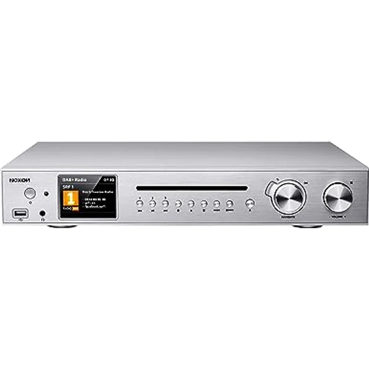Noxon A 571 CD Silber, Internetradio, DAB+, UKW Tuner, Spotify, Bluetooth, USB, LAN + WLAN – Bild 1