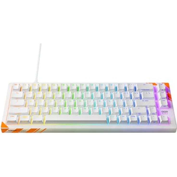 CHERRY XTRFY K5 Pro TMR Compact, Magnetisch verkabelte Gaming-Tastatur mit MK Crystal-Schaltern, Hot-Swap, 8000 Hz, US Layout (QWERTY), Weiß – Bild 2