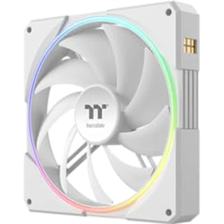 Thermaltake TS140 EX RGB, Gehäuselüfter 3-Pack mit integriertem Temperatursensor und PWM-Lüftersteuerung, Snow – Bild 1