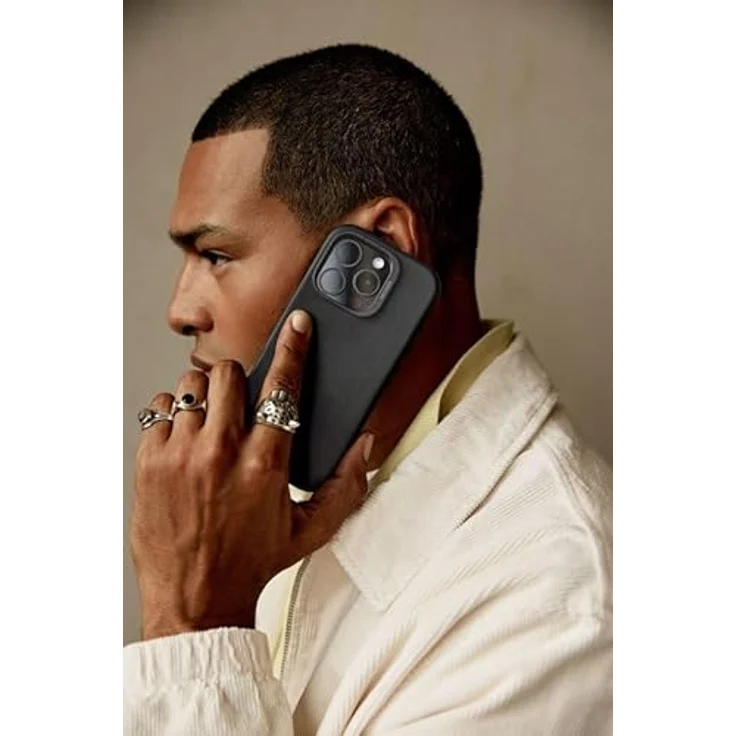 Decoded iPhone 16 Pro Max Lederhülle, Echt ECCO Leder, MagSafe-kompatibel, Stoßfest, Schwarz – Bild 5