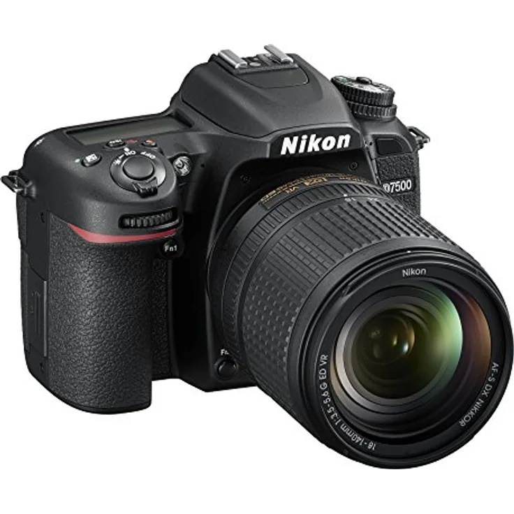 Nikon D7500, Digitale Spiegelreflexkamera mit AF-S DX Nikkor 18-140 mm Objektiv, 20,9 Megapixel, WLAN, Bluetooth, Schwarz, SD 8 GB 300 x Premium