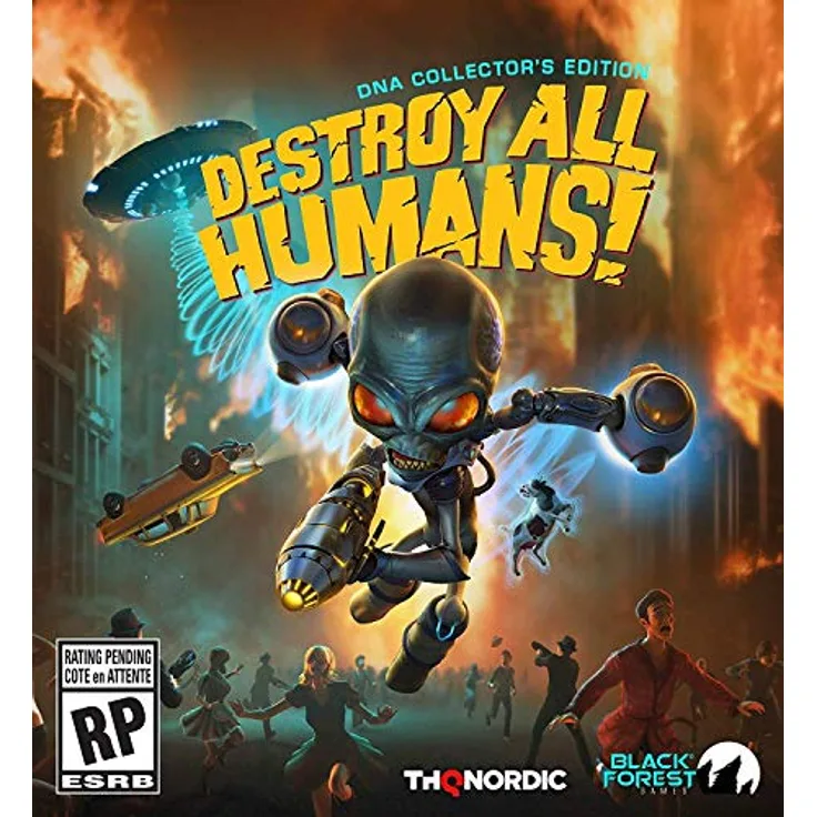 THQ Nordic Destroy All Humans! DNA Collector's Edition - PC, Alien-Invasion aus den 50ern, Premium Box mit exklusiven Inhalten, Crypto'N'Cow Figur und Ingame Crypto Skins - PC-Games