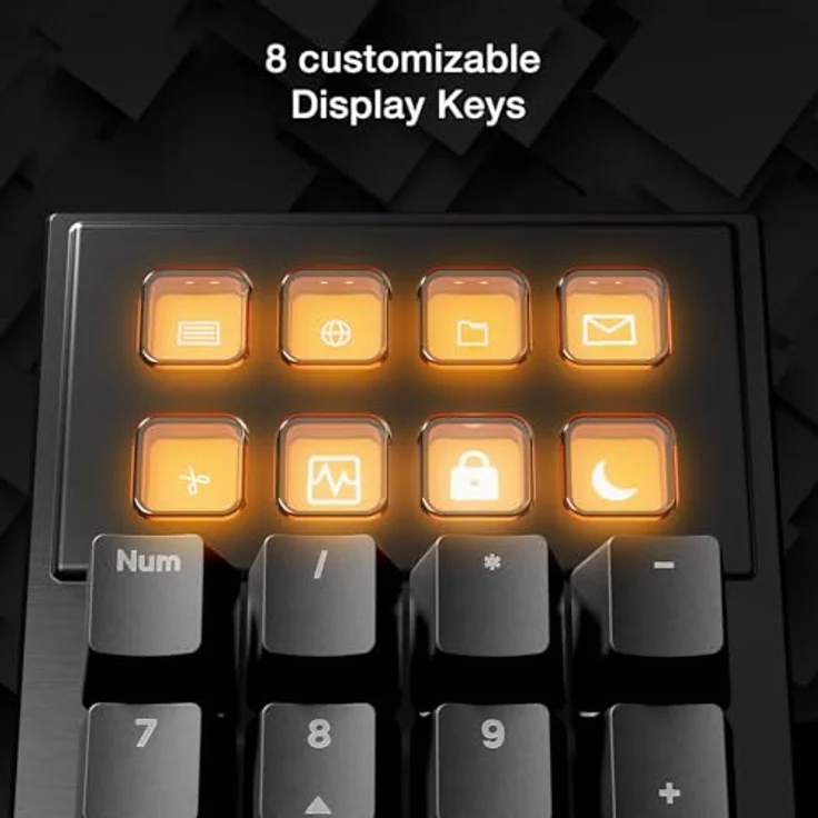 be quiet! Dark Mount Silent Linear, Kabelgebundene Tastatur mit 8 Displaytasten und Media-Dock, Schwarz – Bild 3