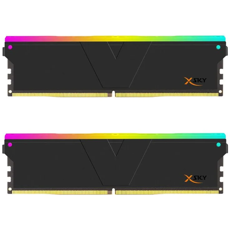 V-Color Manta XSky RGB DDR5-6000 RAM, 32 GB Dual-Kit (2 x 16 GB), CL28, schwarz, AMD EXPO Support