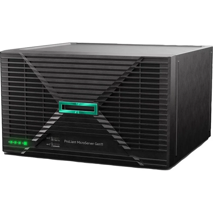 HP HPE ProLiant MicroServer Gen11, Intel Xeon E-2434, 32GB RAM, 2 x 4TB SATA HDD, Schwarz