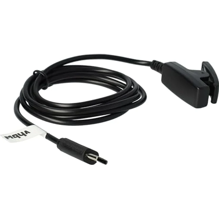 vhbw USB Ladekabel kompatibel mit Garmin Lily Classic Edition 010-02384-B2 Smartwatch, Fitnesstracker - Ladestation Schwarz, 100 cm – Bild 3