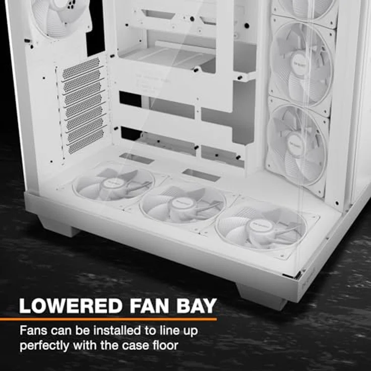 be quiet! LIGHT BASE 500 LX White, Midi-Tower PC-Gehäuse für Mini-ITX, microATX und ATX, 4 vorinstallierte Lüfter, bis 10 Lüfterplätze, CPU-Kühler bis 185 mm, Grafikkarten bis 400 mm – Bild 6