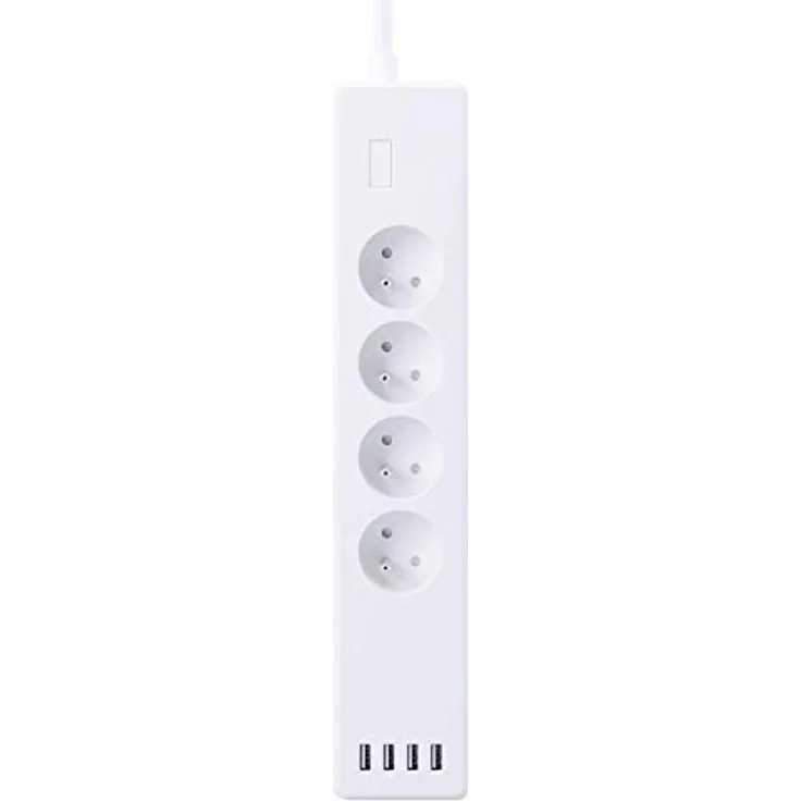 Woox Smart Indoor Powerstrip, Steckdosenleiste mit 4 CEE 7/5 Anschlüssen, 1.80 m, WLAN-Steuerung, kompatibel mit Alexa und Google Assistant