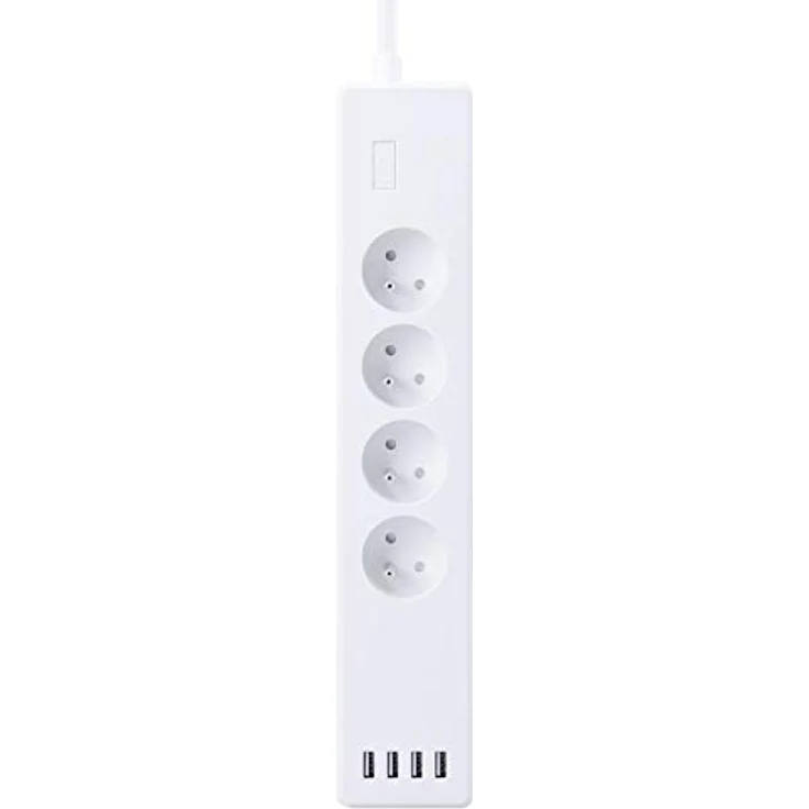 Woox Smart Indoor Powerstrip, Steckdosenleiste mit 4 CEE 7/5 Anschlüssen, 1.80 m, WLAN-Steuerung, kompatibel mit Alexa und Google Assistant – Bild 1