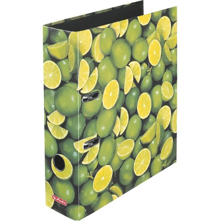 Herlitz Aktenordner Limone, A4 breit mit Griffloch und Blattniederhalter – Bild 1