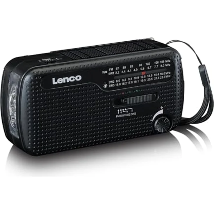 Lenco MCR-113, tragbares Radio mit FM, AM und Bluetooth, Schwarz – Bild 3