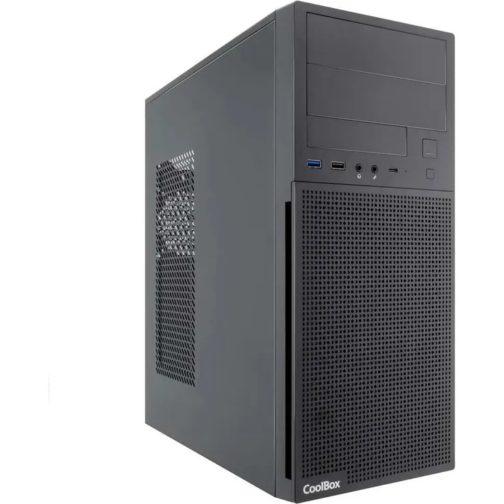 CoolBox COO-PCA780-2 Midi Tower PC, Schwarz, ATX, Mini-ITX, micro ATX, 500 W, 2x 3.5", 1x USB 3.2 Gen 1