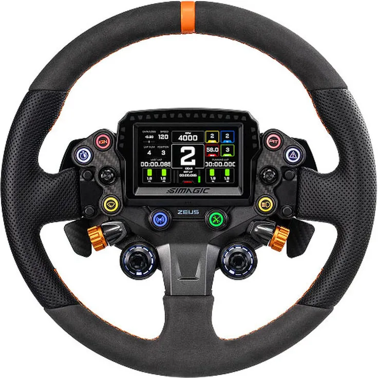 Simagic Zeus Sport + MagicDash 4 Bundle, Gaming-Lenkrad mit 3,97-Zoll-Touchdisplay und RGB-Feedback, schwarz