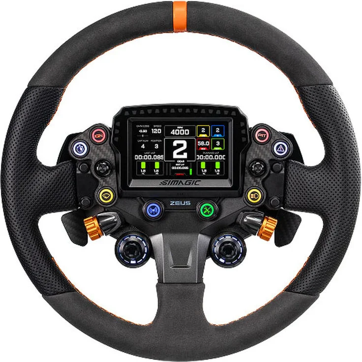 Simagic Zeus Sport + MagicDash 4 Bundle, Gaming-Lenkrad mit 3,97-Zoll-Touchdisplay und RGB-Feedback, schwarz