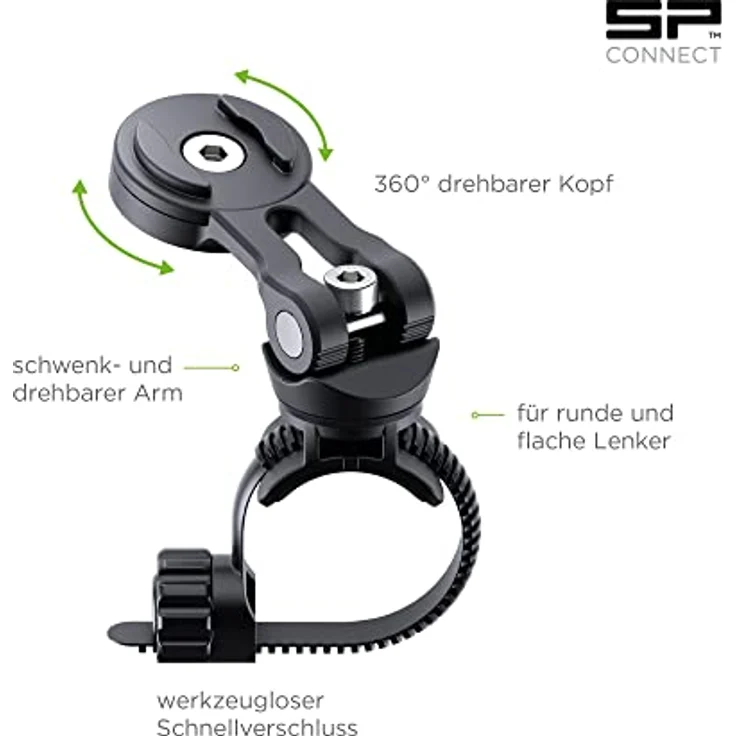 Sp Connect Phone Clamp, Smartphone Halterung für Universal Fahrradhaltung, Schwarz – Bild 3