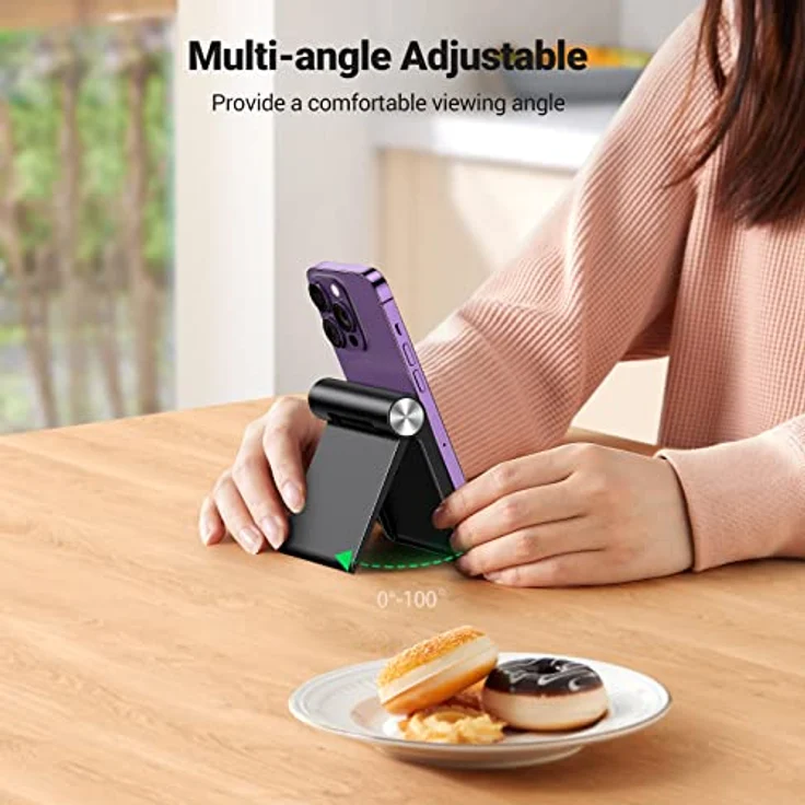 Ugreen Handy Halterung Smartphone Halter Tisch 95 mm x 85 mm Ständer Handystand Universal für Smartphones & Tablets schwarz - Preisvergleich – Bild 2