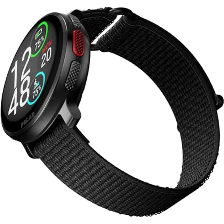 Polar Armband mit Klettverschluss, schwarz, Größe M/L für Polar Grit X2 Pro, Vantage M2 und Vantage V3, 22 mm – Bild 4