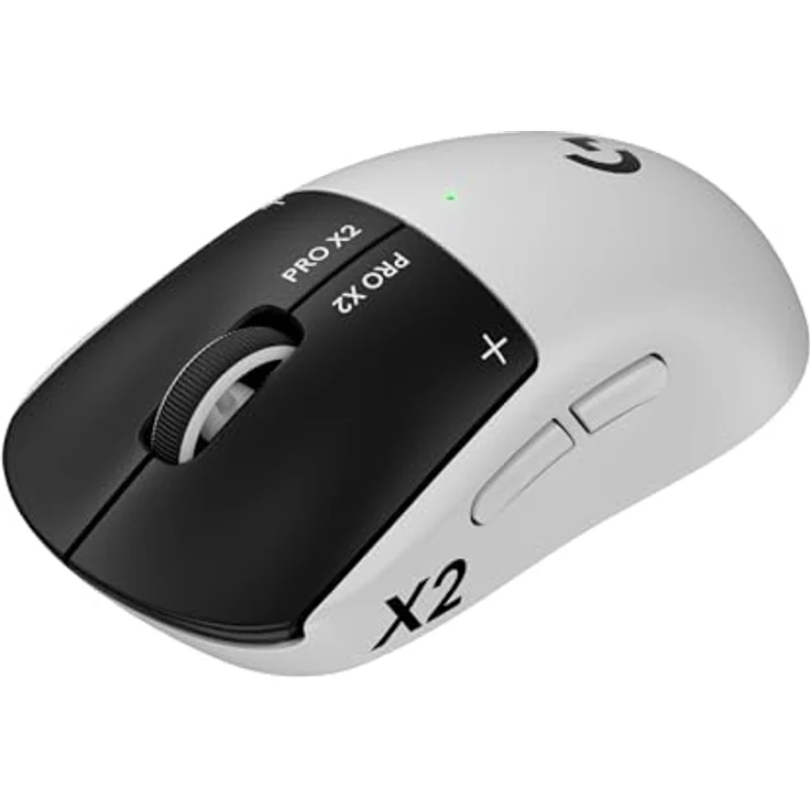 Logitech G PRO X2 SUPERSTRIKE, kabellose Gaming-Maus mit HERO 2-Sensor, 61 g schwer, anpassbare Klick-Haptik, USB-C-Aufladung, für PC/Mac/Laptop - Weiß – Bild 1
