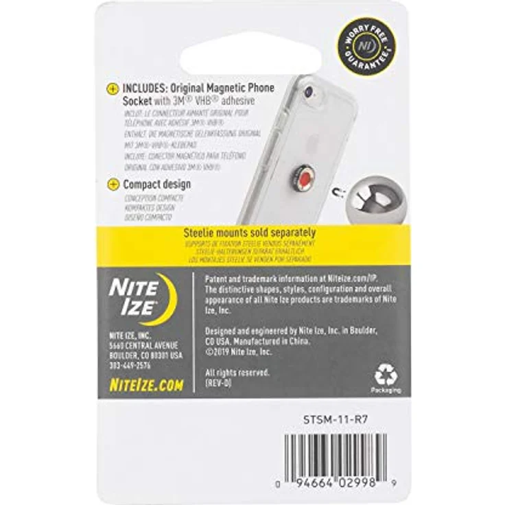 Nite Ize STSM-11-R7 Steelie Magnetische Gelenkfassung für Mobiltelefone, Schwarz, Metallisch – Bild 5