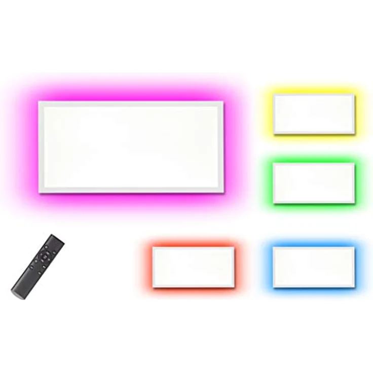 Northpoint LED Panel Deckenleuchte Wandleuchte mit RGB Backlight Hintergrundbeleuchtung 15W Warmweiß/Kaltweiß Mood RGB Fernbedienung 60x30cm – Bild 1