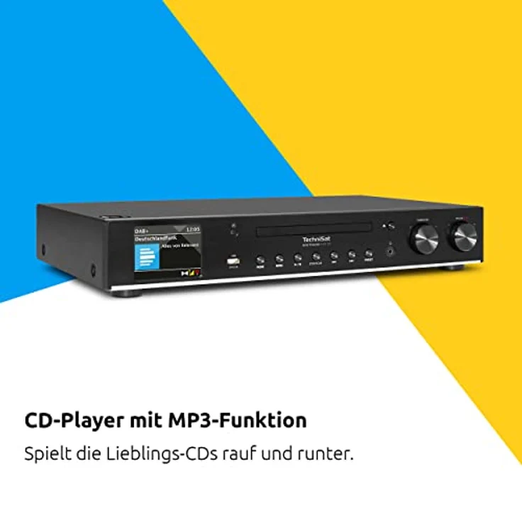 TechniSat DIGITRADIO 143 CD (V3) – Digital HiFi-Tuner, Internetradio (DAB+, UKW, Bluetooth-Audiostreaming, Spotify Connect, CD-Player, WLAN, Breite 43,5 cm, App-Steuerung, Fernbedienung) Schwarz – Bild 5