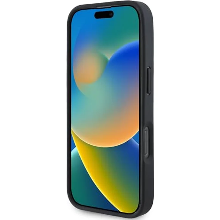 Mercedes-Benz CG Handyhülle für iPhone 16 Pro, Kompatibel mit Magsafe, Strukturiertes und Einfarbige Ledertasche Schwarz – Bild 5
