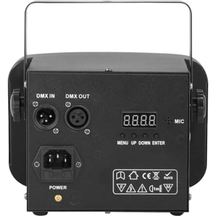 N-Gear DB-41 LED Derby Party Light, Scheinwerfer mit 12x 3W RGBW-LEDs, kompakt und DMX512-kompatibel, Schwarz – Bild 4