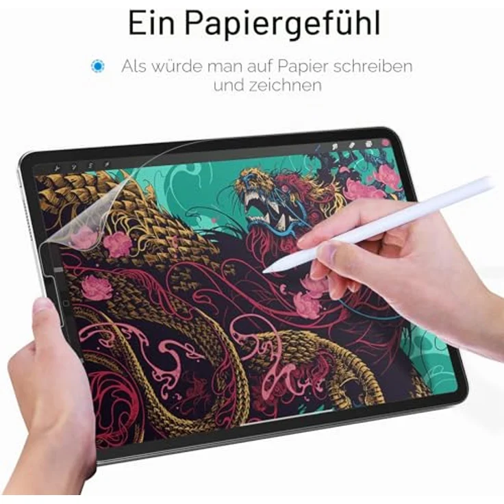 JETech Paper Schutzfolie für iPad Pro 11" & iPad Air 5/4, matte PET, blasenfrei, kratzfest, 1 Stück – Bild 3