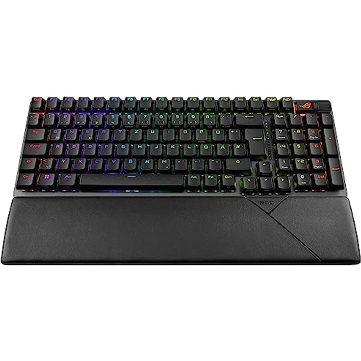 ASUS ROG Strix Scope II 96 Wireless mechanische Gaming Tastatur (ROG NX-Switches, Handballenablage, 4 GHz, Bluetooth, kabelgebunden, ROG Omni-Empfänger, Aura Sync RGB-Beleuchtung, DE QWERTZ-Layout) – Bild 3