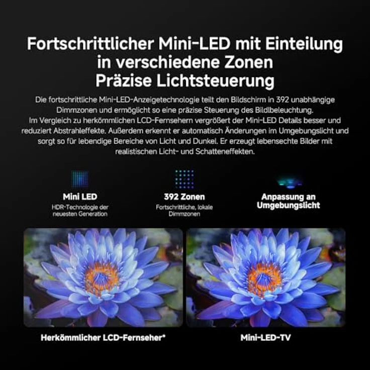 Xiaomi TV S Mini 65 2025, 65 Zoll QLED Mini LED Fernseher mit Local Dimming, 1200 nits, Dolby Vision IQ und 144Hz Bildwiederholrate – Bild 3