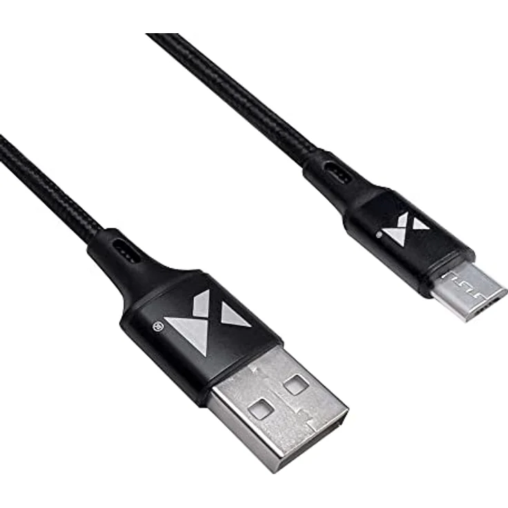 Wozinsky USB zu microUSB Kabel WUC-M1B, 2,4A Schnellladekabel, 1m, schwarz, verstärkte Kabelenden, sichere Datenübertragung – Bild 3