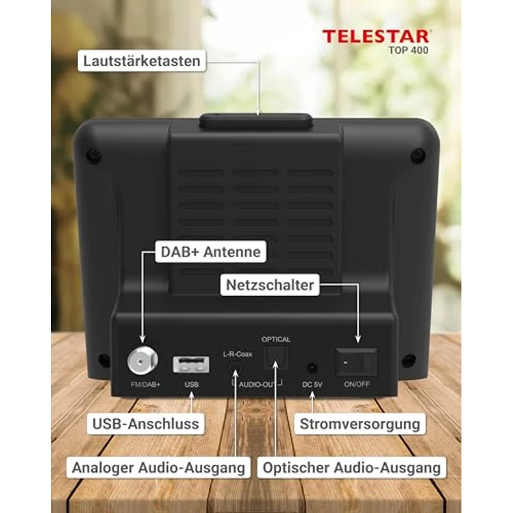 Telestar TOP 400 Internetradio, DAB+/FM, schwarz – Bild 13