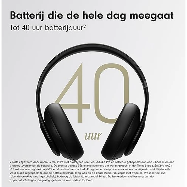 Beats Studio Pro – Komplett Kabellose Bluetooth Noise Cancelling Kopfhörer – Personalisiertes 3D Audio, USB-C verlustfreies Audio, Apple & Android Kompatibilität - Schwarz – Bild 3