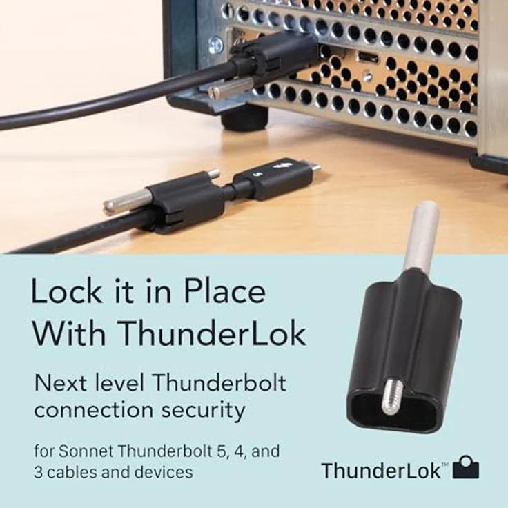 Sonnet Thunderbolt 5 Kabel, 0.5M schwarz, 80 Gbps Datentransfer, 240W Power Delivery, kompatibel mit Thunderbolt 4 und USB-C – Bild 6