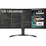 LG UltraWide Curved QHD Monitor 35WN75CP-B 89 cm - 35 Zoll, VA-Panel, HDR10, AMD FreeSync, Schwarz