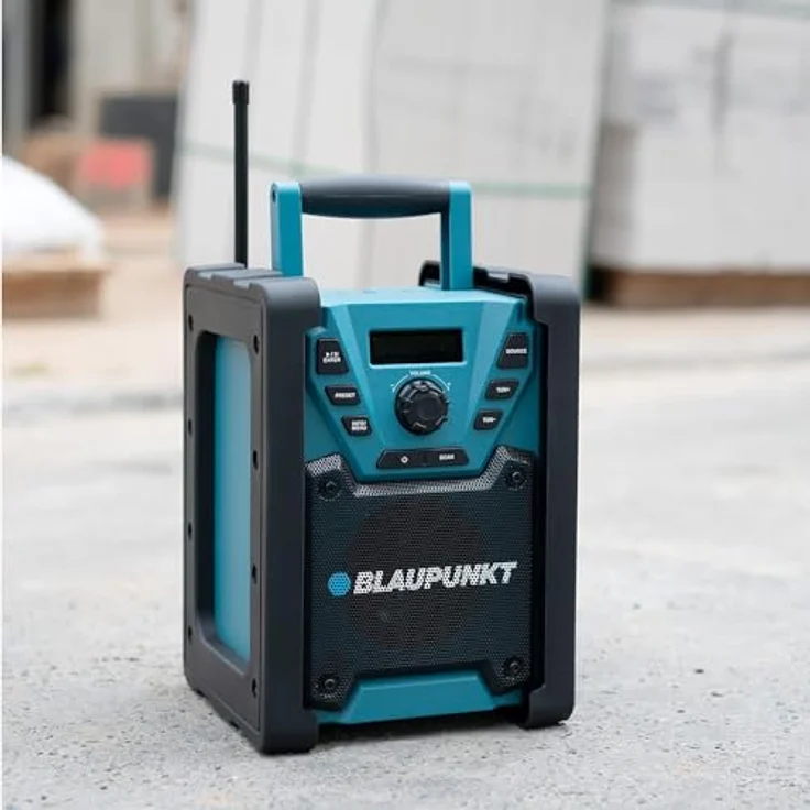 Blaupunkt BSR 300 Baustellenradio mit Akku – Tragbares Radio mit Bluetooth 5.3 robust (AUX-IN, 10 Watt RMS, Schutzklasse IPX5) – Bild 2