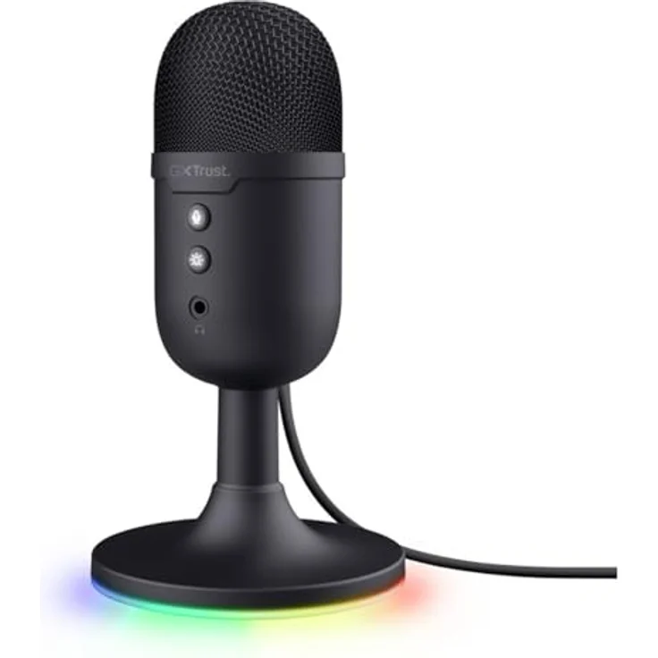 Trust Microfono USB 234 Yunix RGB, Markenmikrofon in mehrfarbig, 17 x 9,5 x 9,5 cm