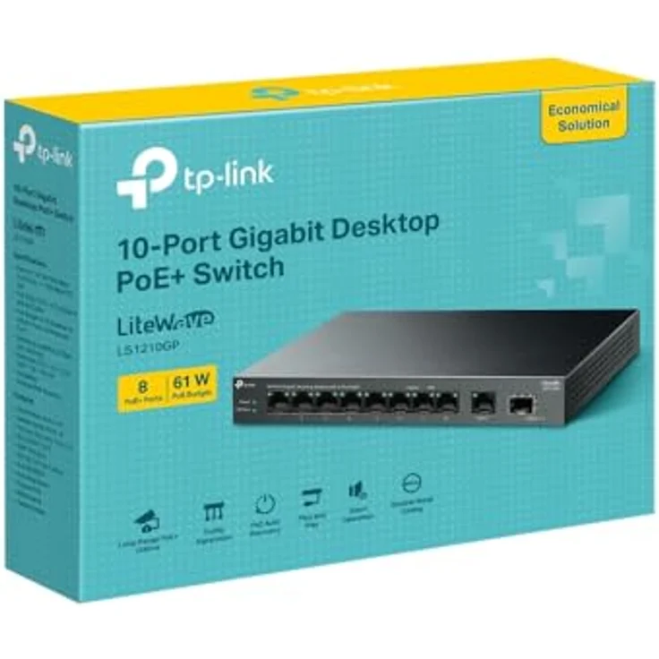 TP-Link 10-Port-Desktop-GIGABIT-Switch MIT 8 POE+-Ports, Originales Markenprodukt, Zwei Jahre Garantie gegen Herstellungsfehler – Bild 4