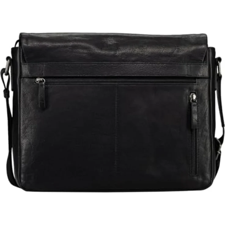 Jost Glasgow Aktentasche Leder 34 cm mit RFID Schutz und Laptopfach, schwarz – Bild 3