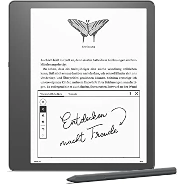Zertifiziert und generalüberholt Kindle Scribe, der erste Kindle mit Schreibfunktion, mit 10,2-Zoll-Paperwhite-Display mit 300 ppi, mit Premium-Eingabestift | 64 GB