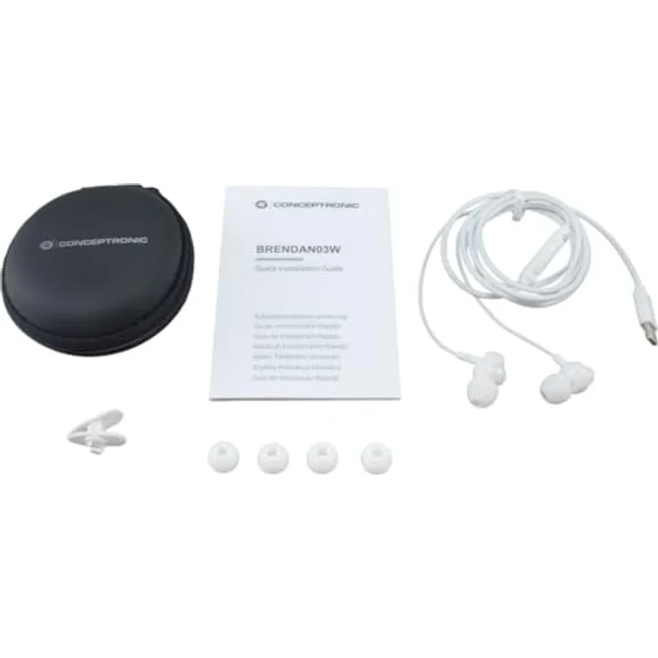 Conceptronic BRENDAN03W USB-C In-Ear-Headset, kabelgebunden, 20 - 20000 Hz, 13 g, Weiß – Bild 5