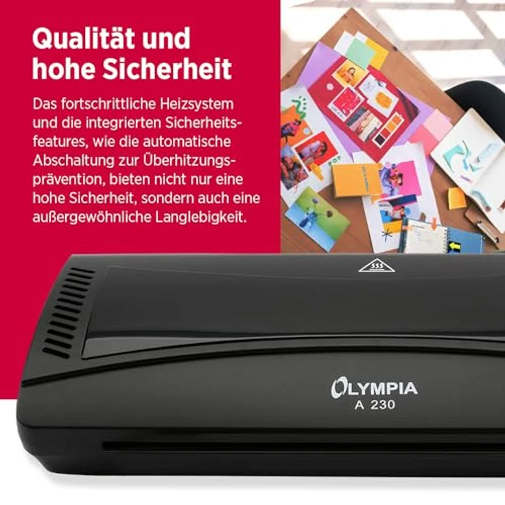 Olympia 4 in 1 Set A 230 Laminierset für A4, schwarz – Bild 4