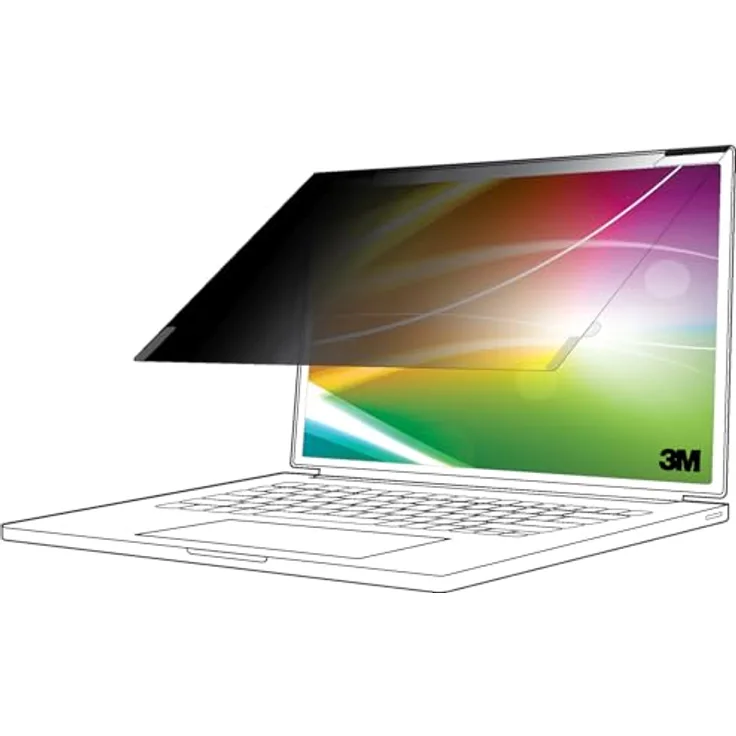 3M Bright Screen Privacy Filter für Dell Latitude 9510, 16:9, ergonomisches Design, hohe Leistung