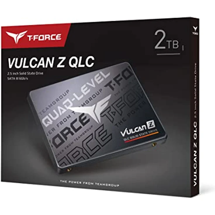 Team Group SSD  2TB 550/500 Vulcan Z QLC SA3 TEM, 2.5" - 550 MB/s Lesen, 500 MB/s Schreiben - Schwarz – Bild 7