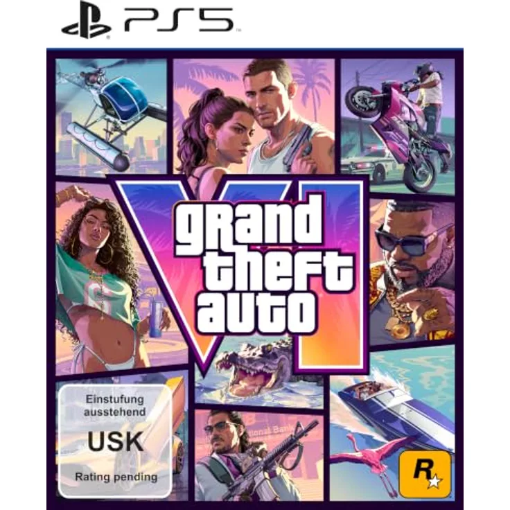 Grand Theft Auto VI GTA 6 – PlayStation 5 PS5 | Download-Code in Box – Singleplayer-Action in Vice City & Leonida inkl. Vintage Vice City Pack