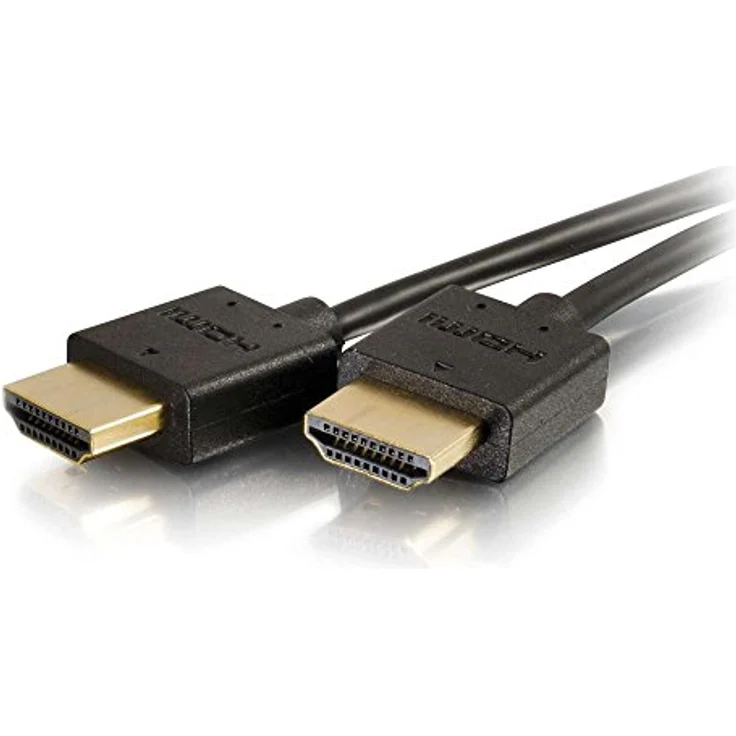 C2G Plus-Serie 0,6 m Standard-HDMI®-Kabel, schlank und flexibel, 4K 60 Hz, flache Stecker, Ethernet-fähig – Bild 1